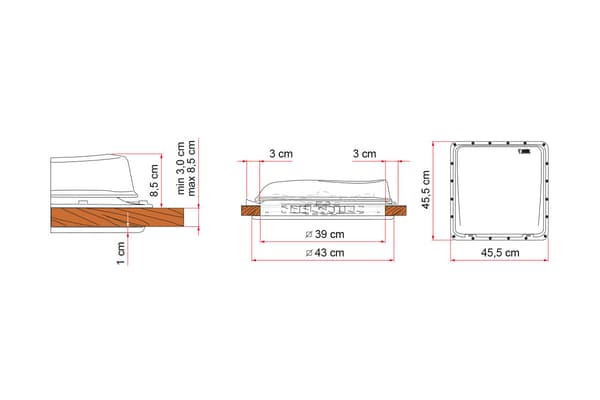 Fiamma Vent 40x40 takfönster för husvagn