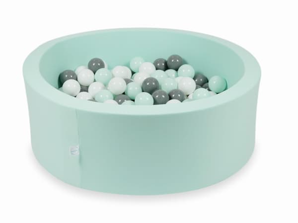 Dry mint pool 90x30 med 200 bolde: hvid, grå, lys mint