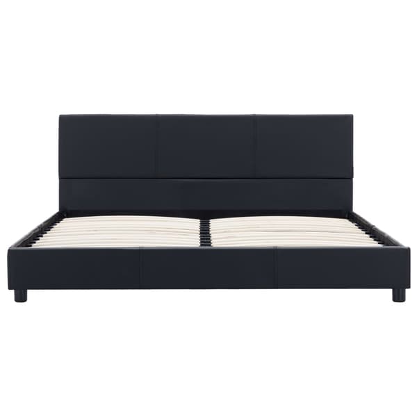 vidaXL sengestel sort kunstlæder 140 x 200 cm