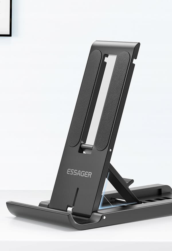 ESSAGER sort stativ til smartphone og tablet