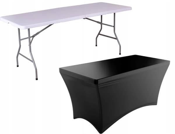 Cateringborddække SORT 180cm