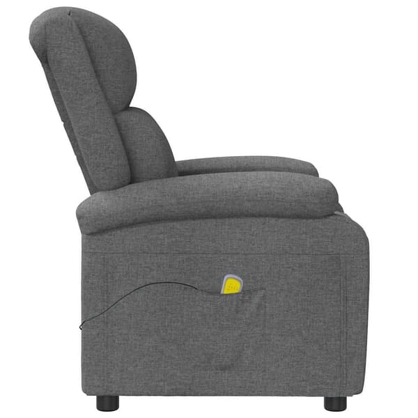 vidaXL massagestol mørkegrå stof