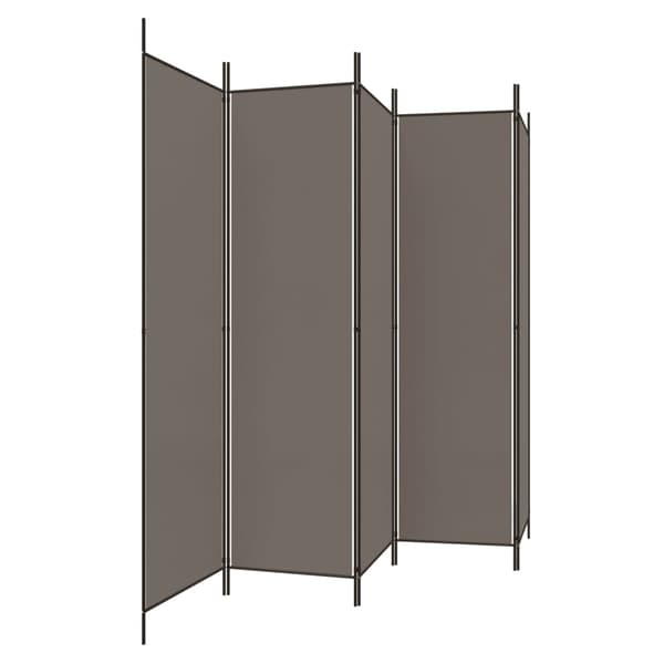 vidaXL 5-panelsskærm, antracit, 250x200 cm, stof