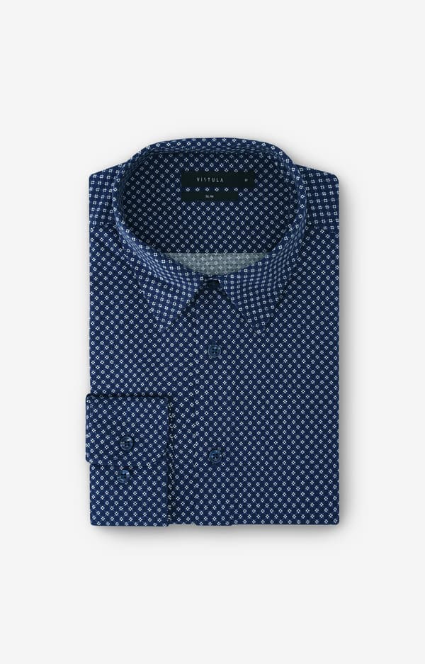 Slim fit skjorte med print S