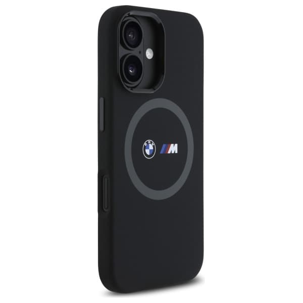 BMW M Silikone Trykt Ring MagSafe-cover til iPhone 16, Sort