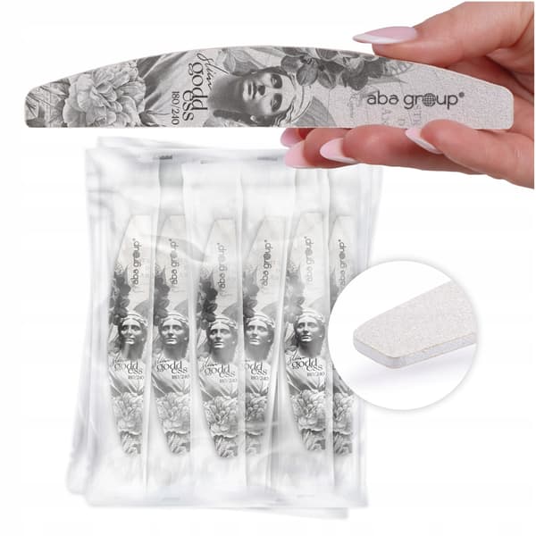 Aba Group SÄKER FÖRPACKNING HALFMOON nagelfil 180/240 Small Line, SLIM 100 st