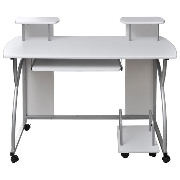 vidaXL computerbord, hvid, 110x52x88,5 cm