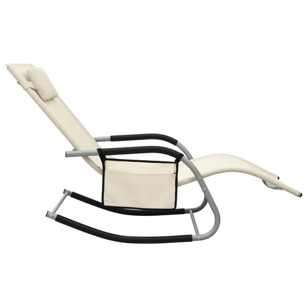vidaXL Deckchair, Textilene, Kermanharmaa
