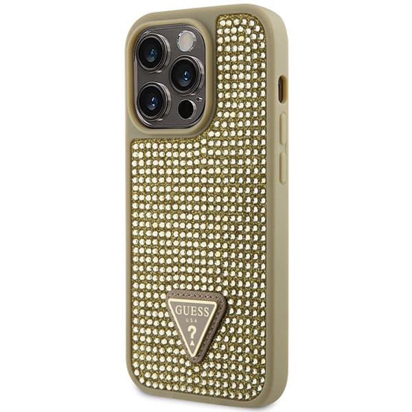 Guess Strass Triangelfodral till iPhone 14 Pro, Guld