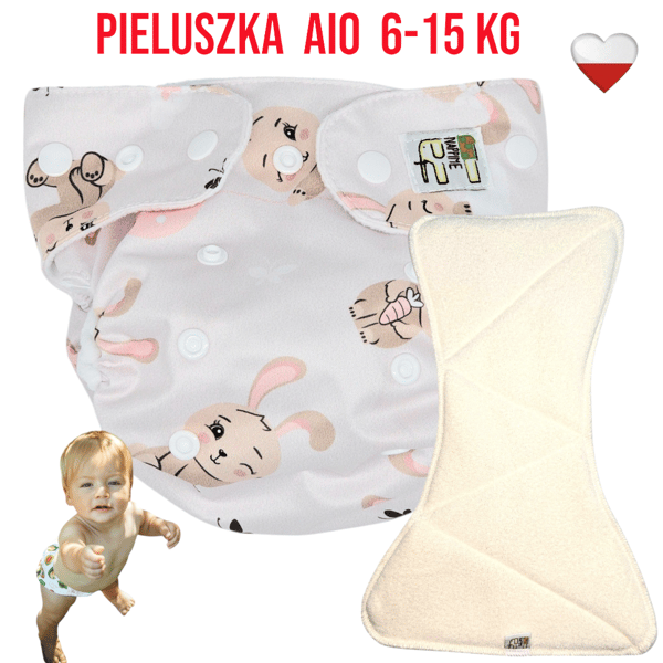 NappiMe AIO Coolmax Pocket BUNNIES vaskbare bleer