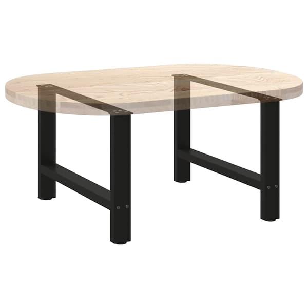 vidaXL sofabordsben, sorte, 2 stk., 70x(42-43) cm, stål