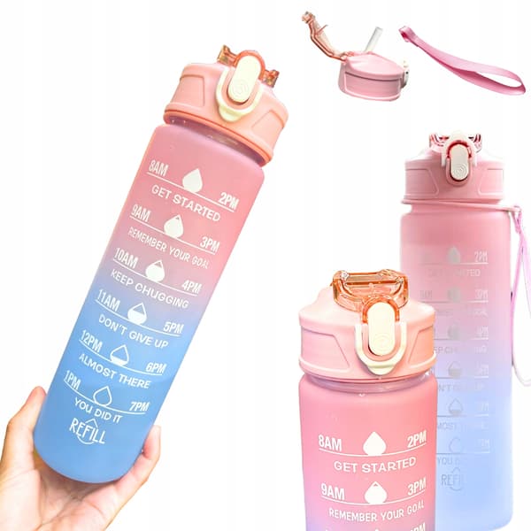 FLASKA 750ML BLÅ ROSA STK 9186