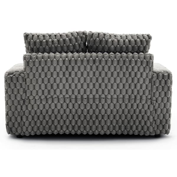 KOBEL Grå Plys Moderne Sofa Lounge Lænestol
