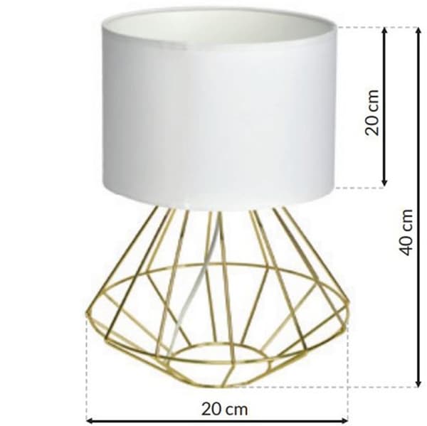 LUPO bordlampe hvidguld E27