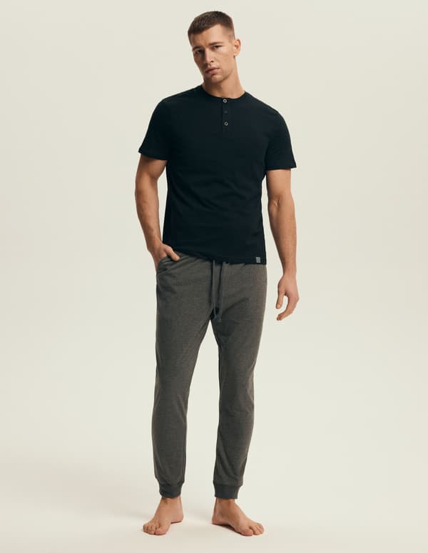 Marc Henderson Herrepyjamas | Sort, Grå XXL