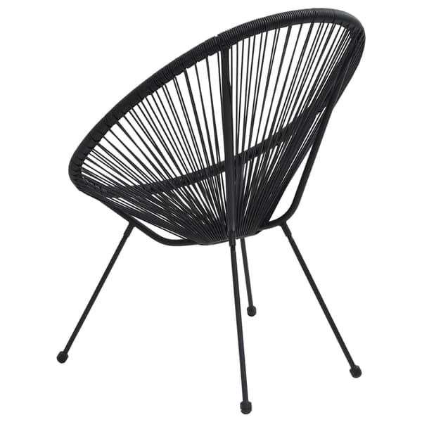 vidaXL havemøbler, sæt med 2, rattan, sort