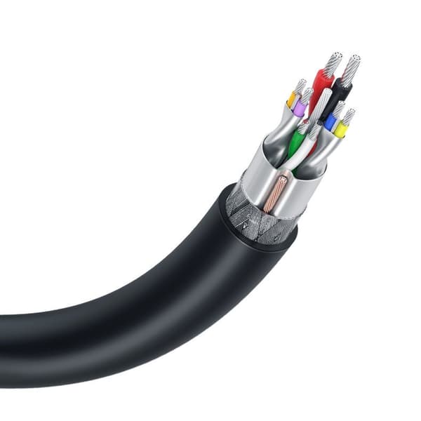 USB 2.0 hankabel 0,5m svart