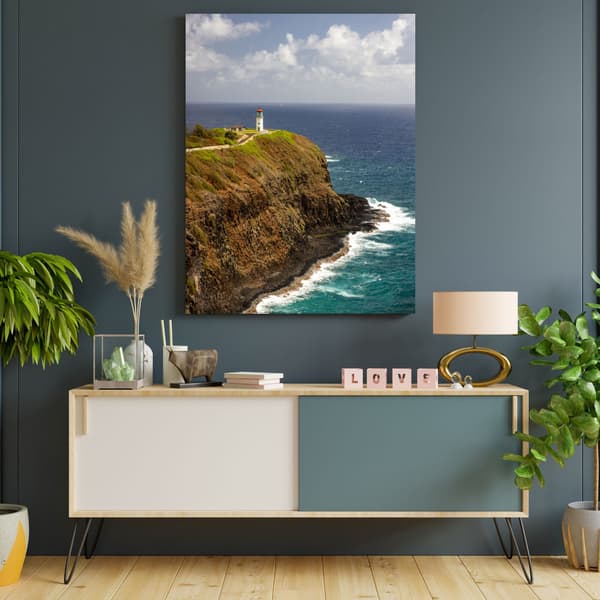 Canvastaulu Luonto Kallio majakalla 60x120 cm Meri Valtameri