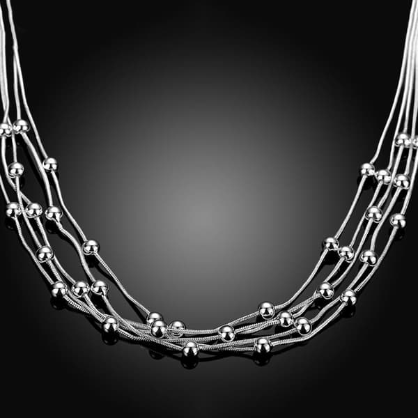 Silversmyckeset med bollar och ormkedjor - Perfekt presentset
