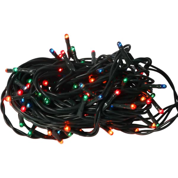 100 LED-JULGRANSLJUS, RYŹ-TYP, MED FLERFÄRGSPROGRAMMERARE