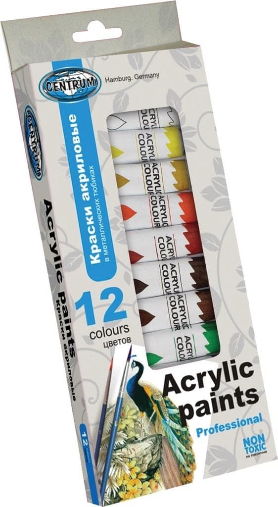Akrylmaling 12 farver 12 ml