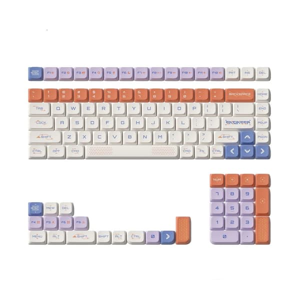 Nuphy Space Engineer nSA Dye-sub PBT mekaniske tastaturknapper mørkegrå