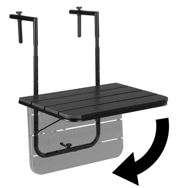 ARETTO sort foldbart balkonbord