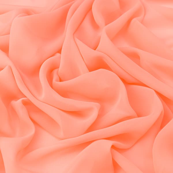 Chiffonmateriale, lys ferskenfarve