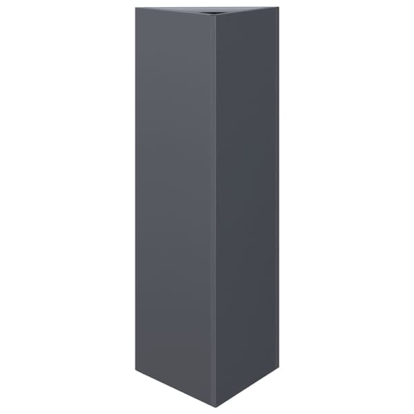 vidaXL Trädgårdskrukor, set om 2, antracit, triangulära, 30x26x75 cm