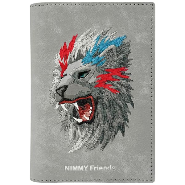 Nimmy Raptor Lion Plånbok Passfodral Grå