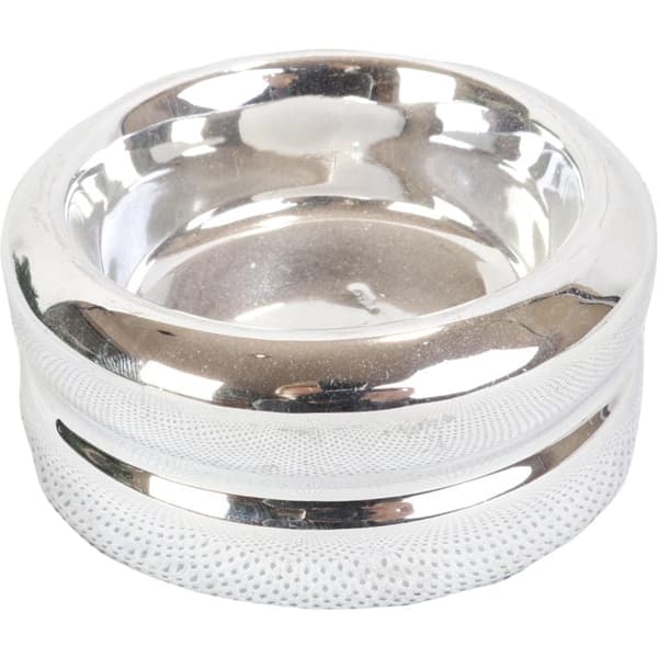 Keramisk värmeljushållare, silver