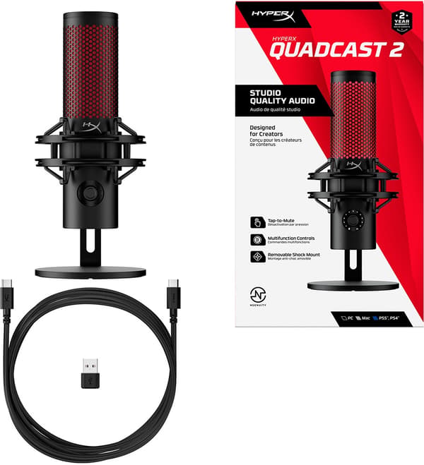 HyperX QuadCast 2 USB-mikrofon (872V1AA)