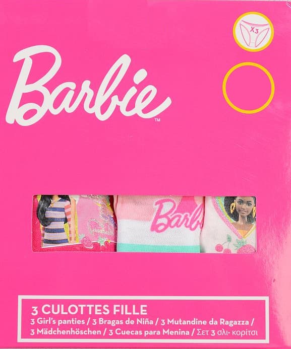 BARBIE FLICKTROSOR 3-PACK BOMULL 9/10 år FN11B