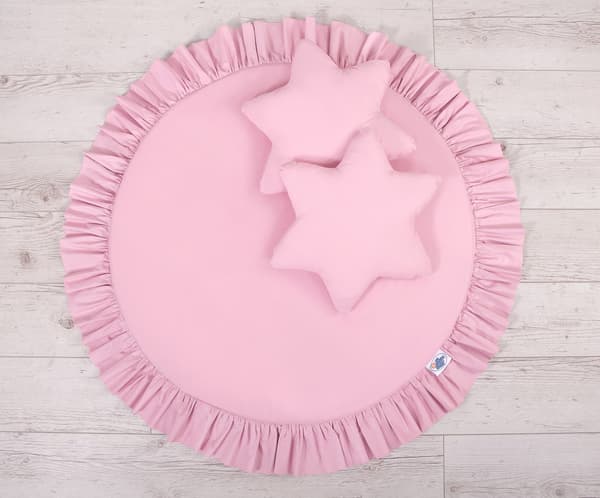 Legemåtte med flæser - pink