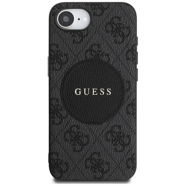 Guess 4G Circle Classic Logo MagSafe-etui til iPhone 16e, sort