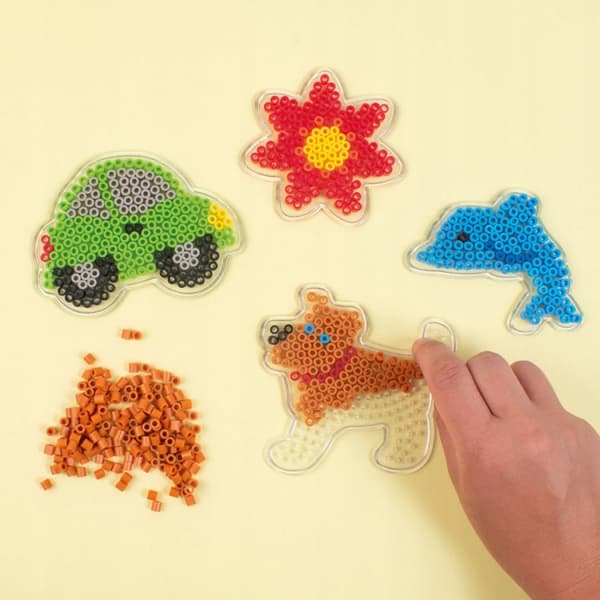 SKABONERE til presseperler, transparente, 4 stk.