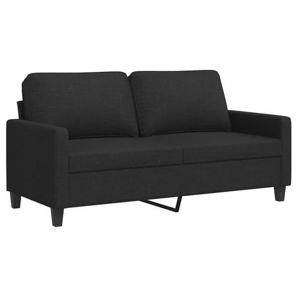 vidaXL 2-sitssoffa, svart, 140 cm, klädd i tyg