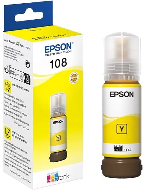 Epson EcoTank 108 keltainen muste 70 ml