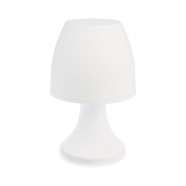 Bärbar LED-nattlampa vit 19 cm
