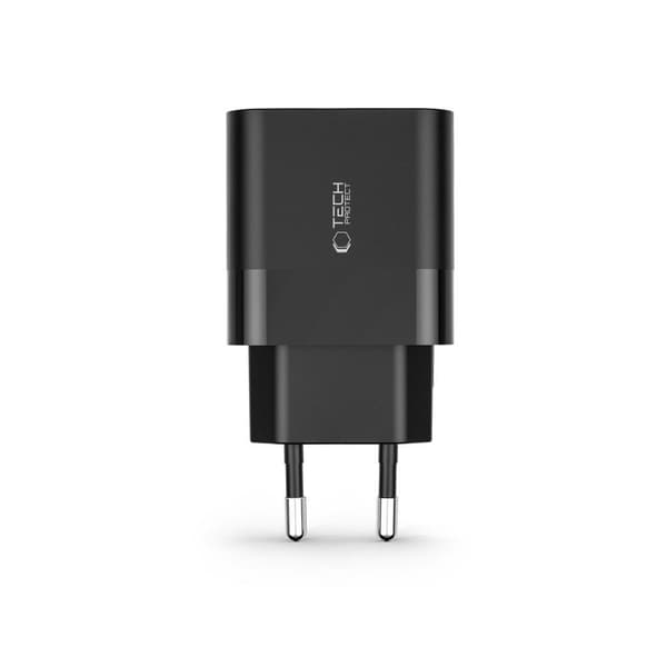 C30W USB-C USB-A 30W seinälaturi - musta