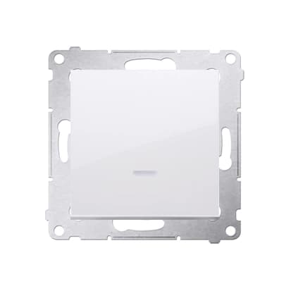 SIMON 54 Enkelt LED-belyst trappeafbryder hvid
