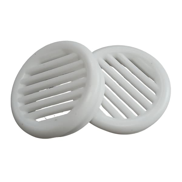 Ventilationsåbning til møbelskab, diameter 35, hvid, 10 stk.