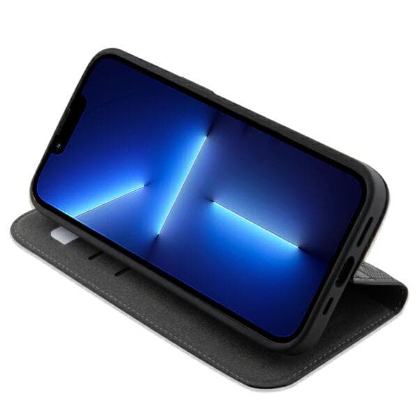 Karl Lagerfeld Saffiano Monogram Flip-etui til iPhone 14 Pro, Sort