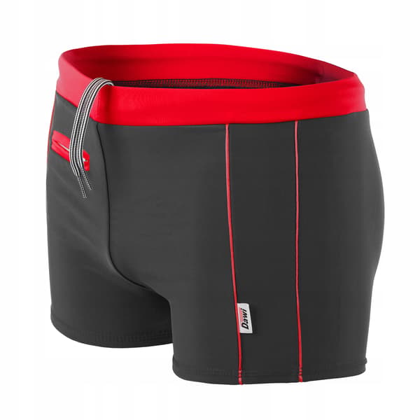 Komfortable sorte badedragter til drenge Dawi stribede shorts med lomme 164