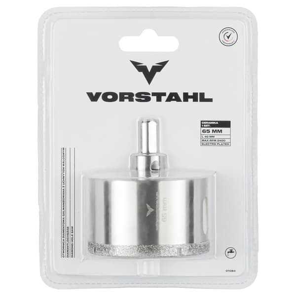 DIAMANTHULSAV til porcelænsfliser og betonfliser > 65 mm diameter < Vorstahl