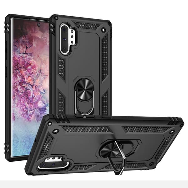 Pansret cover til Samsung Galaxy Note 10+ Plus, Nox Case Ring, sort