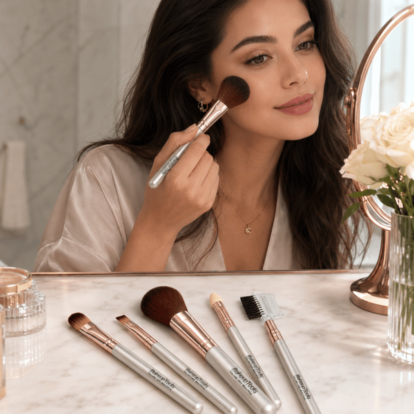 PROFESSIONELT SÆT MED KOSMETISKE MAKEUPPENSLER