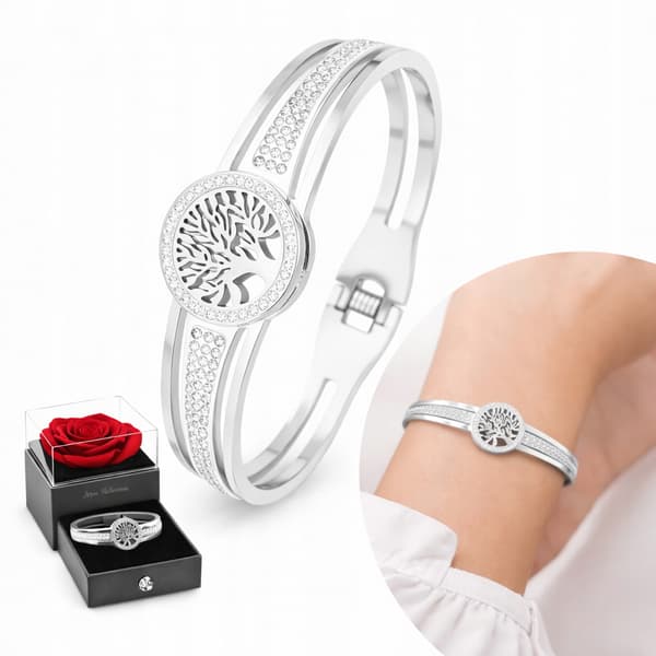 Silversmyckeset Damarmbandset Diamanthalsband