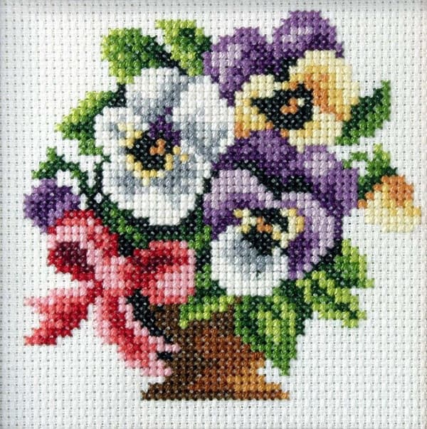 Korssting - Stedmoderblomster