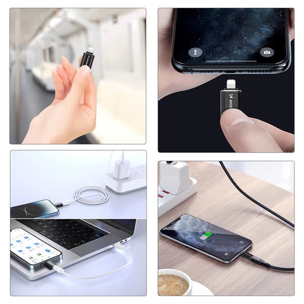 iPhone Lightning till USB-C-adapter – svart
